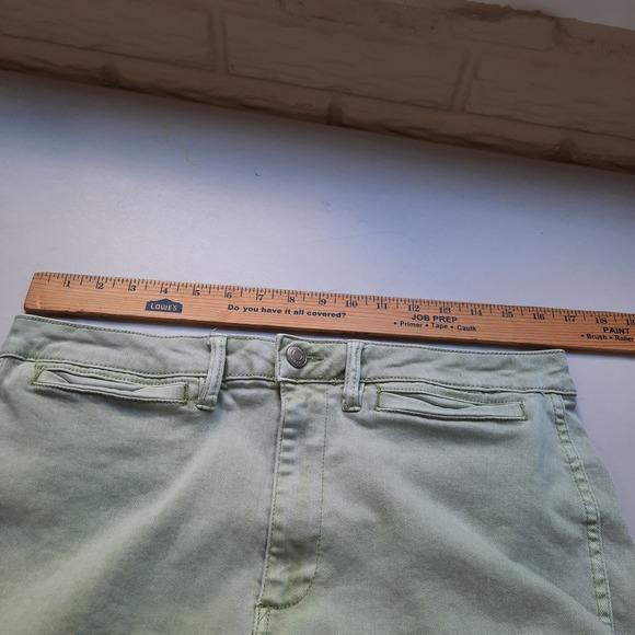 OAT New York‎ Jeans Womens 10/30 Green High Rise Wide Leg Crop Casual - Picture 7 of 11